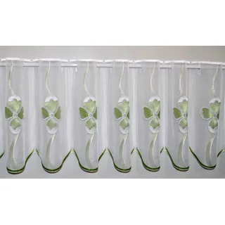 Stickereien Plauen Scheibengardine »Glasgow« Stangendurchzug 1 Stk. tlg., grün