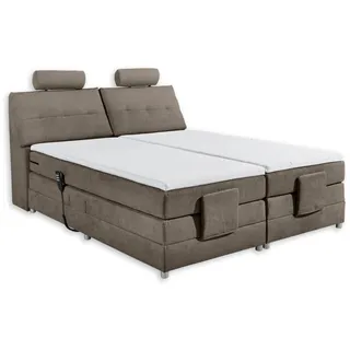 ed exciting design Boxspringbett Palermo elektrisch 180x200cm Braun