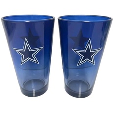 Great Branding Dallas Cowboys NFL Pint Gläser Glas Set 2er-Set 475 ml
