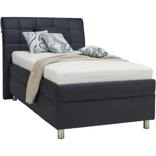 Esposa Polsterbett , Dunkelblau , Textil , Birke , Schichtholz , H3 , Höhe ca. 19 cm , 100x200 cm , Über- und Sondergrößen erhältlich, Bezug abnehmbar/waschbar, Ober- und Unterseite versteppt, wendbar, atmungsaktiv,Über- und Sondergrößen erhältlich, Bettkasten, gepolstertes Kopfteil, Stoffauswahl, in verschiedenen Größen erhältlich,Federholzleisten verleimt, Federleisten mit Duokappen, verstellbar , Schlafzimmer, Betten, Polsterbetten