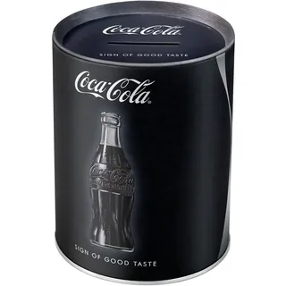 Nostalgic-Art Retro Spardose, 1 l, Coca-Cola – Sign of Good Taste – Geschenk-Idee für Coke-Fans, Original Lizenzprodukt (OLP), Sparschwein aus Metall, Vintage Blech-Sparbüchse