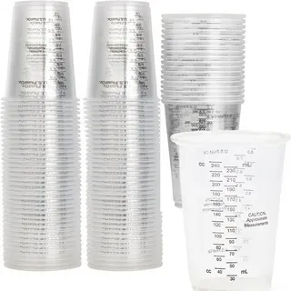 Mischbecher Epoxidharz, 50 Stück 8 oz / 240 ml, Wiederverwendbar Lackmischbecher mit Skala Set, Epoxidharz Zubehör für Flüssigkeiten Mischen Harz, Pigment, Farbe