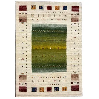 Cazaris Läufer , Grün, Naturfarben, Dunkelgrün , Textil , rechteckig , 80x200 cm , für Fußbodenheizung geeignet, rutschfest, in verschiedenen Größen erhältlich , Teppiche und Böden, Teppiche, Orientteppiche