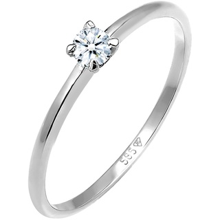 Elli DIAMONDS Solitär Verlobung Diamant (0.06 ct.) 585 Weißgold Ringe Damen