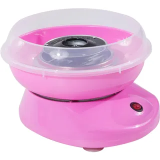 Homcom Zuckerwattemaschine Edelstahl-und-PP Rosa , Kunststoff , 26x18x27 cm , Kochgeschirr, Küchengeräte, Küchenmaschinen