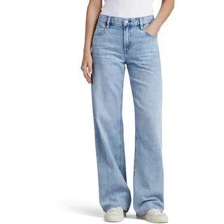 G-Star Weite Jeans G-STAR "Jeans Judee Straight", Damen, Gr. 29, Länge 32, blau (sun faded cloudburst), Denim/Jeans, Obermaterial: 100% Baumwolle, straight fit normal, Jeans Weite Jeans