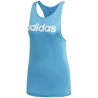 adidas Damen Essentials Linear Loose Tank-top - Blau, Weiß Shirts