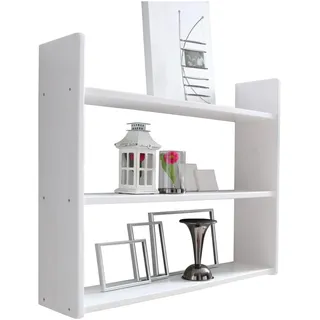 TICAA Wandregal 90 x 74 x 20 cm Weiß