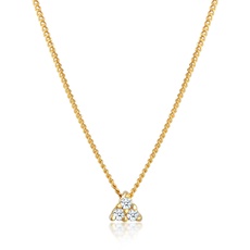Bild DIAMORE Halskette Damen Panzerkette Dreieck Diamant (0.045 ct)585 Gelbgold