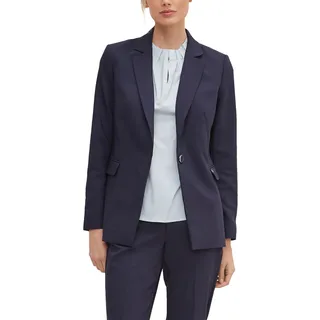comma Damen Langarm Blazer, 5976 Navy, 44