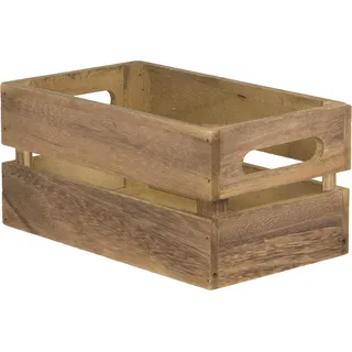 Securit Vintage Mini Holzkiste Tisch Caddy – 14,1 x 24,1 cm Aufbewahrungsbox Gewürzhalter Utensilienhalter Organizer