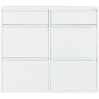 Spinder Schuhschrank 98 x 86 x 15 cm weiß / weiß