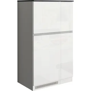 kochstation Küchenschrank-Set KS-Sole 90 x 60 x 165 cm Weiß