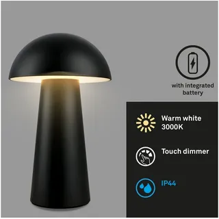 Briloner LED Mini Tischlampe Schwarz 2 St.