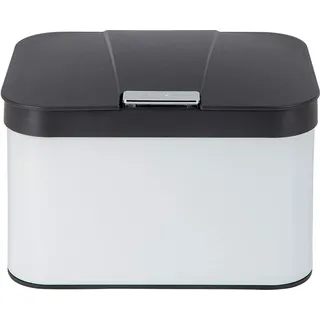 ONVAYA® Biomülleimer Bill für die Küche | Komposteimer mit Deckel | Abfallbehälter aus Edelstahl für Biomüll | Weiß |Abfalleimer | geruchsfrei & luftdicht | 4,3 Liter