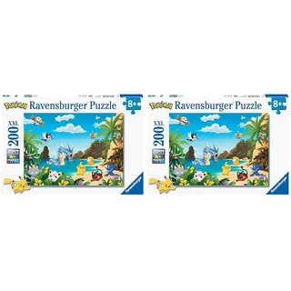 Ravensburger Kinderpuzzle - 12840 Schnapp sie dir alle! - Pokémon-Puzzle für Kinder ab 8 Jahren, mit 200 Teilen im XXL-Format (Packung mit 2)
