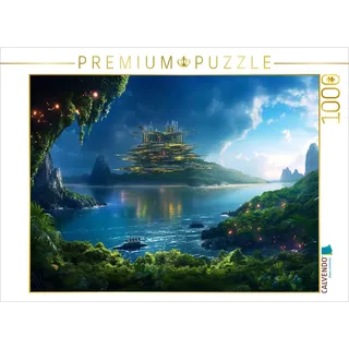 CALVENDO Puzzle Science Fiction - Reise zu fremden Planeten - Refugium | 1000 Teile Lege-Größe 64 x 48 cm Foto-Puzzle für glückliche Stunden