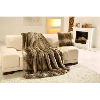 Gözze Wohndecke »Braunbär Felloptik« kuschelig warm, Kuscheldecke, braun