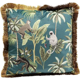 Kare Kissen Jungle Fever 45 x 45 cm Gold/Blau