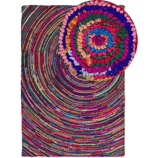 Beliani Malatya Kurzflorteppich 140 x 200 cm Multicolor