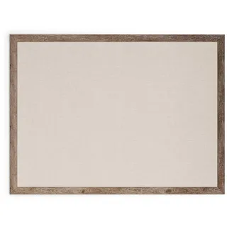 U Brands Pinnwand aus Leinen-Kork, 99,9 x 129,1 cm, rustikaler Holzrahmen (4894U00-01)