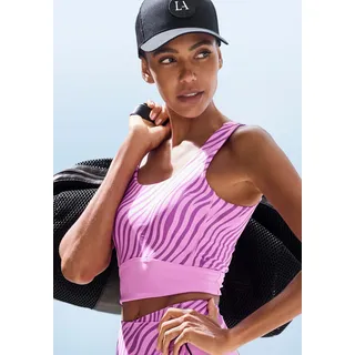 LASCANA ACTIVE Crop-Top Sporttop mit Cut-Outs, pink