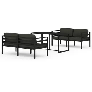 vidaXL 5-tlg. Loungeset Aluminium anthrazit/grau