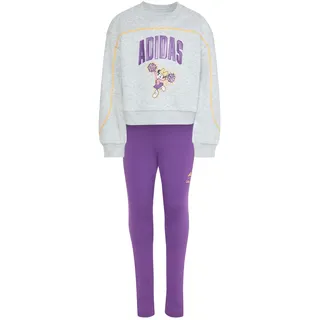 adidas Girl's DISNEY MINNIE MOUSE JOGGER, light grey heather/Semi Ice Tangerine, 3-4 Years