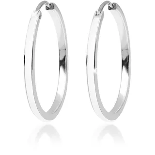 Elli Creolen Basic Filigran weiß 925 Sterling Silber