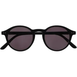 OPULIZE REY Sonnenbrille - Runder Retro-Rahmen - Mattschwarz - Herren Damen - Federscharniere - S56-1