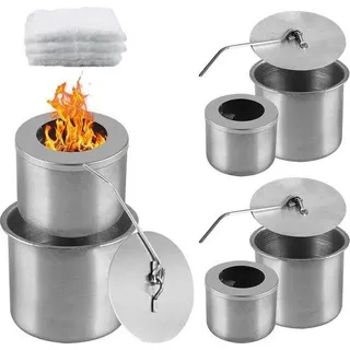 3 Stück Branders mit Überlaufsicherheit für Verbrennungskammer - -Ethanol-Kamin, Ethanol-Brander - universelle Ethanol für Balkon und Terrasse.