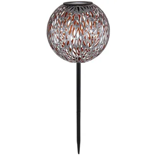 Solarleuchte Garten Kugel 18 cm Solarlampe Außen Außenleuchte Solar 33626 - Silber