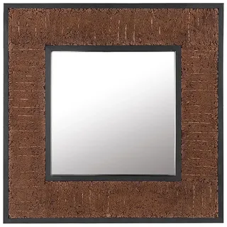 Beliani Wandspiegel Boise 60 x 60 cm Dunkelbraun