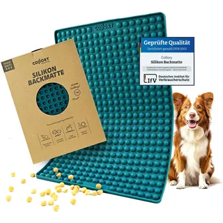 Collory Backmatte Hundekekse für MINI HALBKUGEL (1cm Ø) Leckerlis, Silikon Backform, Backunterlage für Backblech, Diätmatte, Hitzebeständig, Lebensmittelecht & Bpa-frei