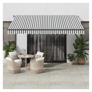vidaXL Markise Manuell 400 x 350 cm anthrazit