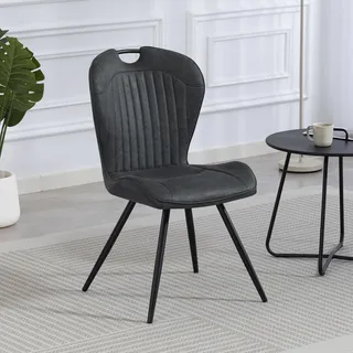 Duo Collection Zoe Esszimmerstuhl Polyester grau 4er Set