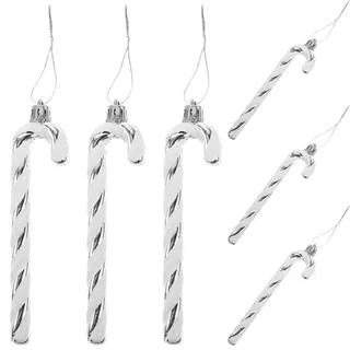 jojofuny 6stücke Titel Teiliges Weihnachtsbaum-zuckerstangen Ornamente Kunststoff Weihnachtsdeko Für Festliche Anlässe Einfach Aufzuhängen Für Weihnachtsfeiern Und Festliche Dekoration