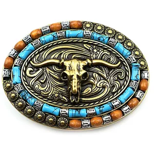 Namvo Western Gürtelschnalle Kuhkopf Gürtelschnalle Vintage Herren Gürtelschnalle zum Ersetzen und Dekorieren