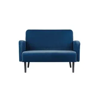 meet powered by PAPERFLOW 2-Sitzer Sofa LISBOA blau schwarz Stoff 124,0 x 81,5 x 83,0 cm, 1 St.