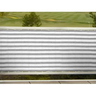 Floracord Balkonverkleidung 500 x 90 cm grau/weiß Polyester