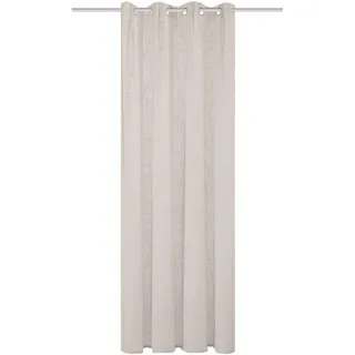 HOMEbasics Ösenvorhang , Taupe , Textil , Uni , 140x225 cm , Heimtextilien, Vorhänge, Fertigvorhänge, Ösenvorhänge