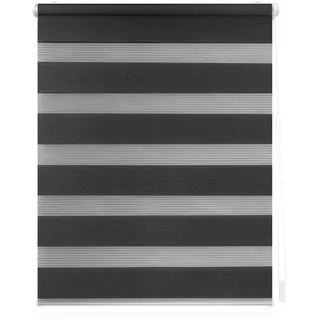 Lichtblick Doppelrollo Blickdicht ohne Bohren Anthrazit 70 cm x 150 cm (B X L)
