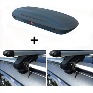 Alu Relingträger Dachträger VDP 120cm abschließbar + Dachbox VDP-BA320 320 Liter