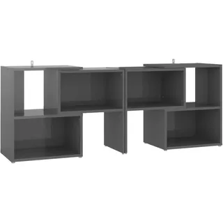 vidaXL TV-Schrank Hochglanz-Grau 104x30x52cm Holzwerkstoff