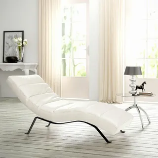 Livetastic Relaxliege , Weiß , Leder , Echtleder , Rindleder , 65x65-95x171 cm , Made in Eu , Fußauswahl, Lederauswahl, Relaxfunktion, Rücken echt , Wohnzimmer, Sessel, Relaxliegen