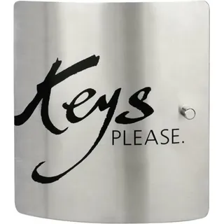 Schlüsselschrank Burg Wächter 6205/10 Ni KEYS PLEASE, Edelstahl, 10 Haken, Verstellbarer Magnetverschluss