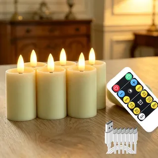 WRalwaysLX max 280 Stunden 6-Pack wiederaufladbare Typ-C Schnellladelampe flammenloses Teelicht mit Fernbedienung, LED flackernde Votivkerzen, Inneneinrichtung,