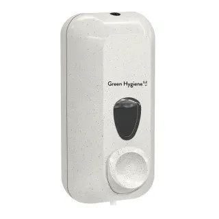 Green Hygiene® Seifenspender mit Nachfüllsystem, 550 ml, Hochwertiger Flüssigseifenspender geeignet zum Anbringen an die Wand, Maße (B x H x T): 10,2 x 22,8 x 9 cm