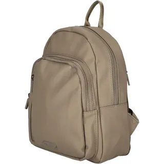 Christian Wippermann kleiner Damen Rucksack leder Optik City Bag Plane Tasche Bag  Taupe - Taupe