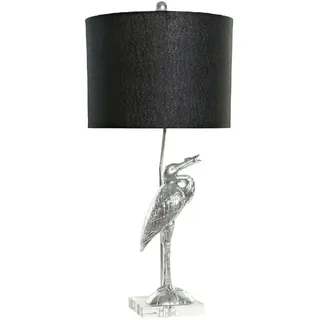 Tischlampe DKD Home Decor Schwarz Silber Polyester Acryl Harz 220 V 60 W (33 x 33 x 74 cm)